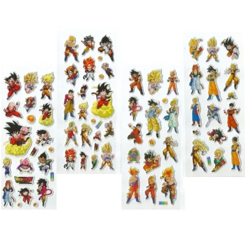 Puffy Foam Mini Anime Stickers Manga Adhesives DBZ Dragonball GT Dragonball Z